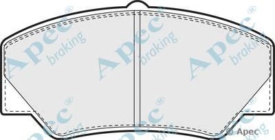 APEC BRAKING pad497 -  Комплект тормозных колодок, дисковый тормоз